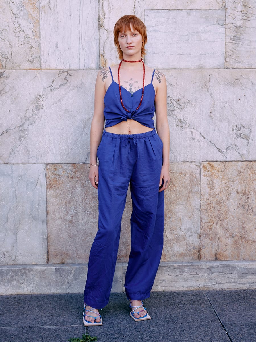 Drawstring Pants deep purple