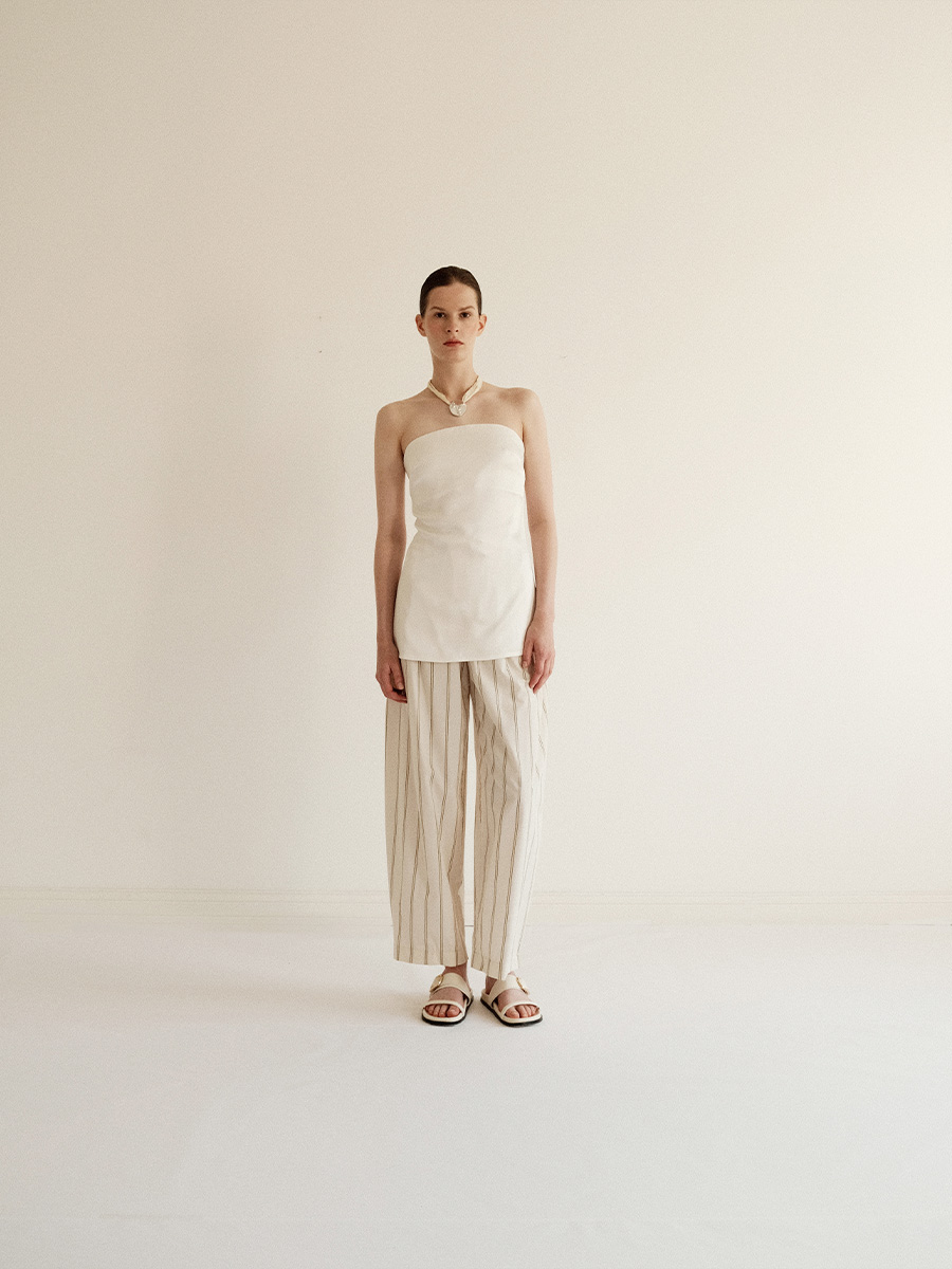 Drawstring Pants Striped